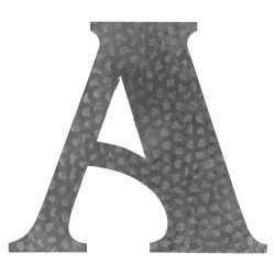 Domové písmeno A, 170x190mm, zdobené, bez povrchovej úpravy Domové písmeno A, 170x190mm, zdobené, bez povrchovej úpravy